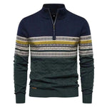 2023 New Autumn High Quality Zipper Pullers Men Warm Winter Cotton Sweaters for Men Ethnic Patterns Casual Mens Sweater.