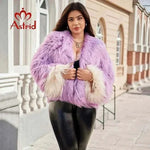 Men's Fashion Style Store Astrid Faux Fur Coat Women 2024 Winter Loose Cardigan Fur Jacket Plus Size Stylish Female Luxury Furry Overcoat Girl Streetwear