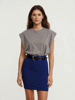 ladies mini skirts- Summer Women's Skirts Crisp And Simple Women's Knee-Length Skirts For Commuting And Party Wear.