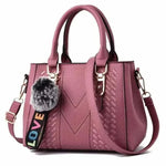 Men's Fashion Style Store dark pink Embroidery Messenger Bags