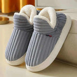 Men's Fashion Style Store Gray1 / CHINA / 44-45(fit42-43) Kidmi Men Plush Fur Slippers Winter Warm Outdoor Fluffy Soft Cotton Men Boots Indoor Home Fashion Fur Cozy Furry Men Flat Shoes