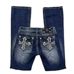 Y2K New Gothic Retro Miss Me Boot Cut Jeans.