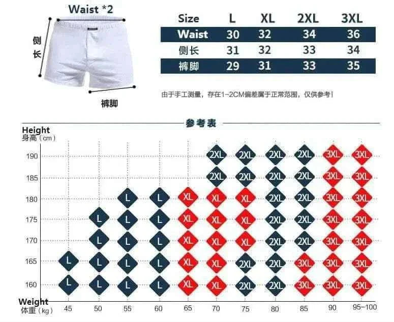 2 PCS BREATHABLE COTTON BOXERS.