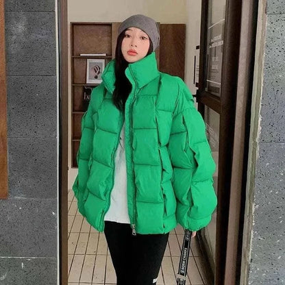  Men's Fashion Style Store green / XXL 2024 New Snow Wear Coat Women Parkas Down Cotton Jacket Warm Female Casual Loose Winter Jackets Padded Puffer Parka Outerwear