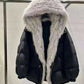  Men's Fashion Style Store 2024 New Winter Women Puffer Jacket Loose Warm Parkas Fur Hooded Cotton Padded Coat Women Outwear