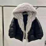 2024 New Winter Women Puffer Jacket Loose Warm Parkas Fur Hooded Cotton Padded Coat Women Outwear.