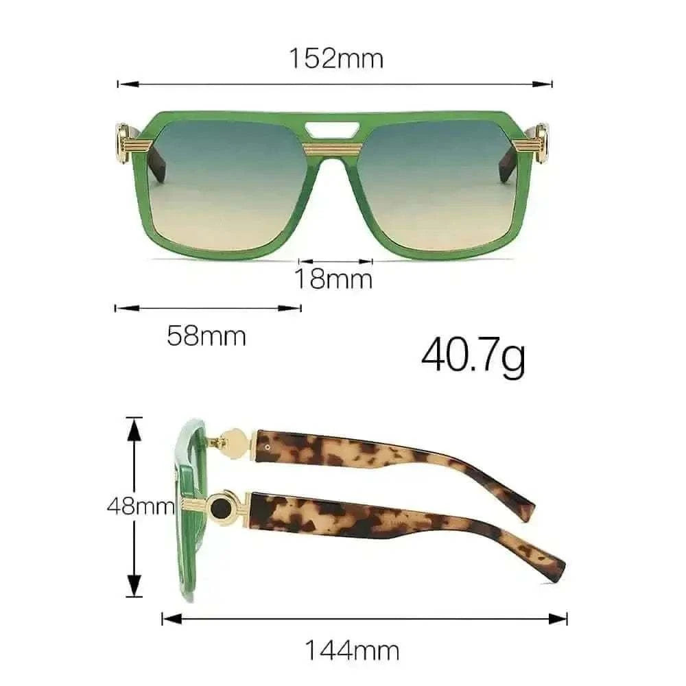 2025 Sunglasses for Women Fashionable Square Frame Glasses with Golden Decorative Legs and Exquisite Design for women sunglasses