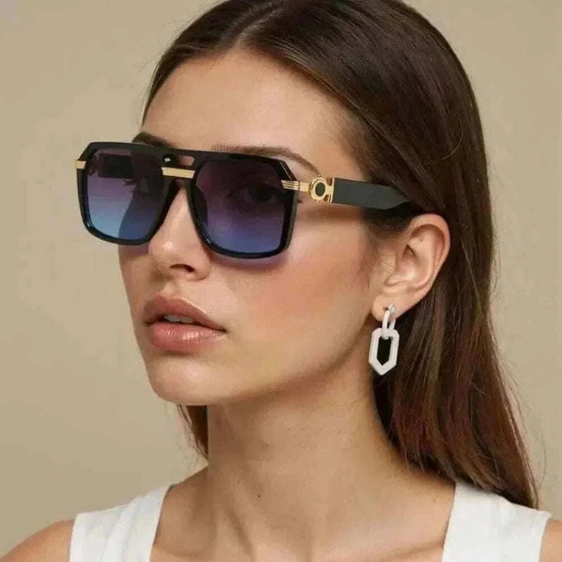 2025 Sunglasses for Women Fashionable Square Frame Glasses with Golden Decorative Legs and Exquisite Design for Women sunglasses