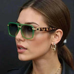 2025 Sunglasses for Women Fashionable Square Frame Glasses with Golden Decorative Legs and Exquisite Design for Women sunglasses