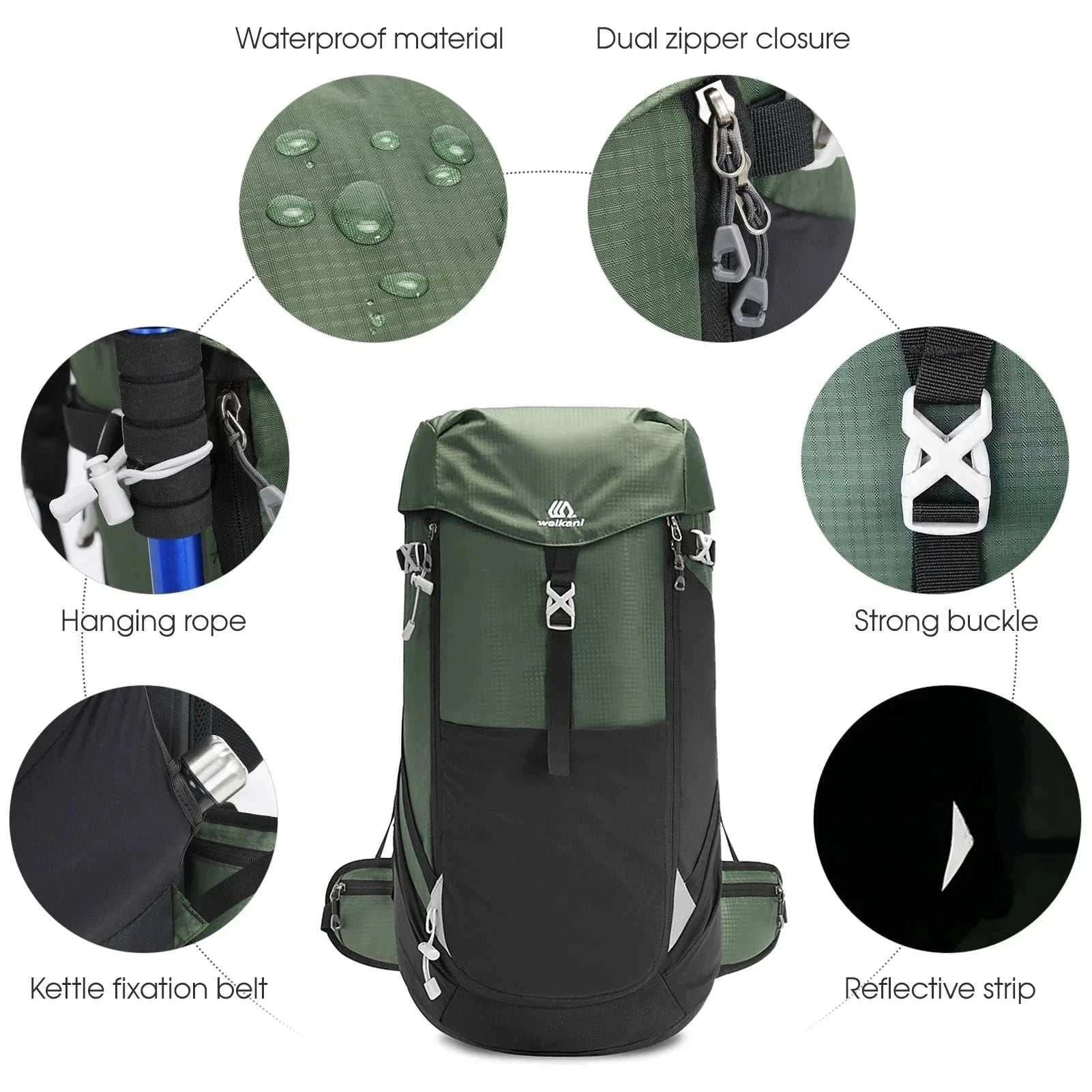 50L Waterproof Mountain Backpack.