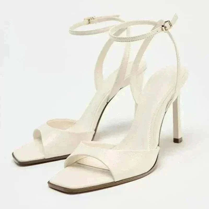 Elegant Ankle Strap High Heels Ladies Square Toe Fashion, Heels