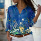 Women Model in Elegant Loose Deep Blue Casual Shirt , Going Out Tops