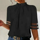 Fashion Off Shoulder Short Sleeve Black Office Ladies Tops