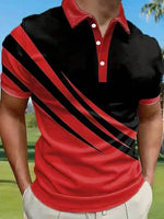 Fashion Striped Trend Men's Polos T-Shirts.