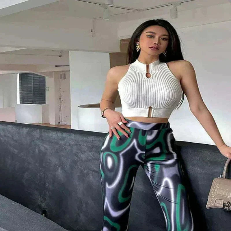 HELIAR Women In White Tank Tops.