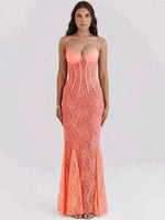  Women Wearing Mozision Floral Lace Sexy Maxi Dress, dress online uk