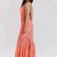  Women Wearing Mozision Floral Lace Sexy Maxi Dress Side View, dress online uk