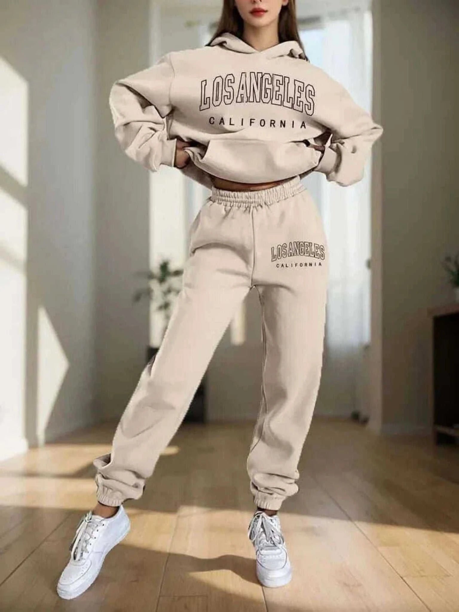 Ladies Hoodies - Women's Hoodies Two Pieces Sets.