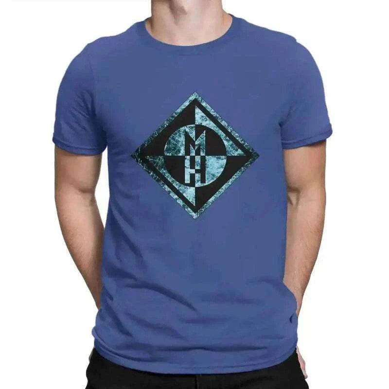 Machine Head Blue T Shirts for Men in Cotton Fabric, summer t-shirt for men