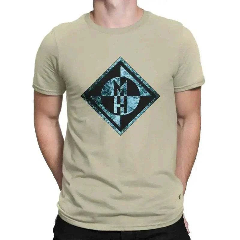 Machine Head Khaki T Shirts for Men in Cotton Fabric, summer t-shirt for men