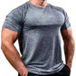 Men Muscle Gray Shirts Bodybuilding Quick Dry Short Sleeve, summer t-shirt for men