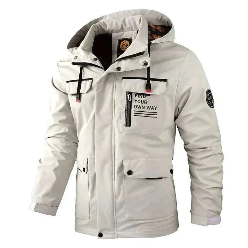 New Winter Men Outwear Warm Beige Removable Jacket ,Buy Winter Jackets