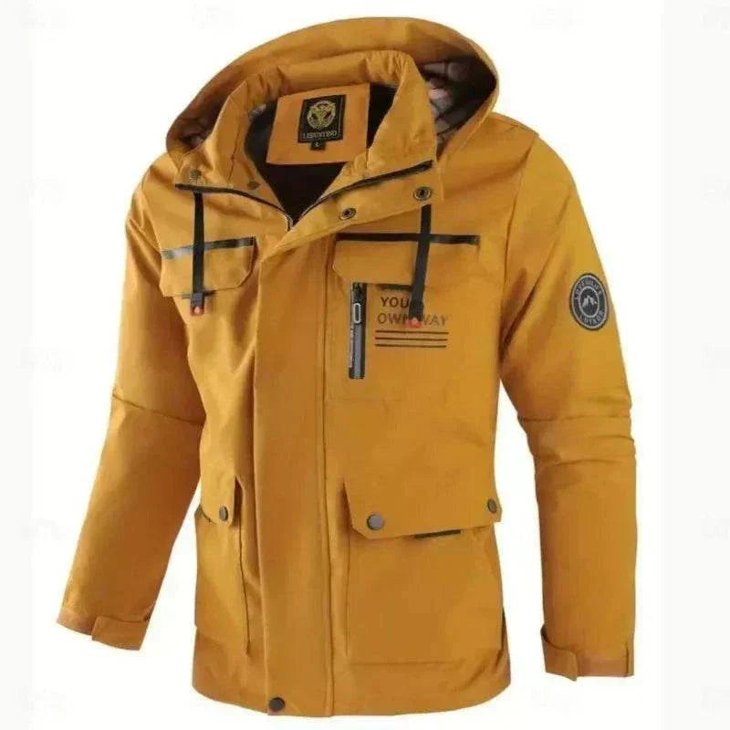  New Winter Men Outwear Warm Yellow Removable Jacket ,Buy Winter Jackets