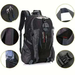Outdoor Black Backpack Men's Large Capacity Travel 15kg , best travel backpack