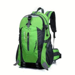 Outdoor Green Backpack Men's Large Capacity Travel 15kg front View, best travel backpack