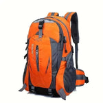 Outdoor Orange Backpack Men's Large Capacity Travel 15kg , best travel backpack