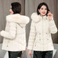 Women Parkas Fashion Warm Cotton Beige Padded Coat