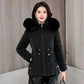 Women Parkas Fashion Warm Cotton Black Padded Coat
