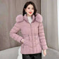 Women Parkas Fashion Warm Cotton Pink Padded Coat , 