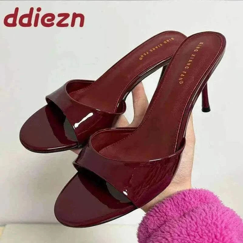 heels - Heeled Footwear Female Slides Women.