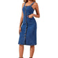 Informal Dresses - Women Denim Dresses Sexy Sundress Backless Sleeveless.