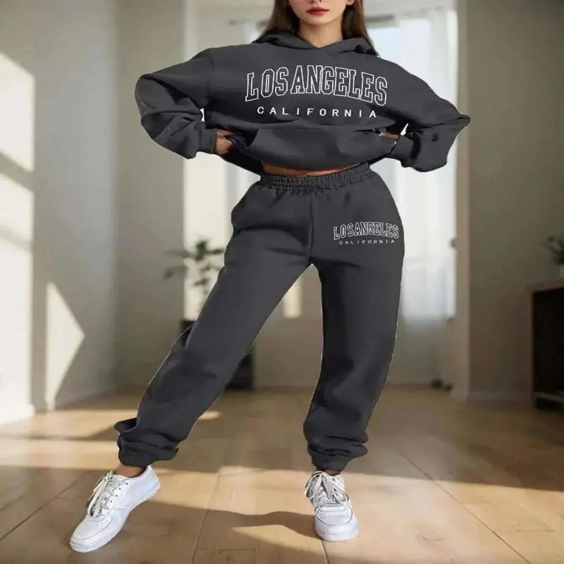 Ladies Hoodies - Women's Hoodies Two Pieces Sets.