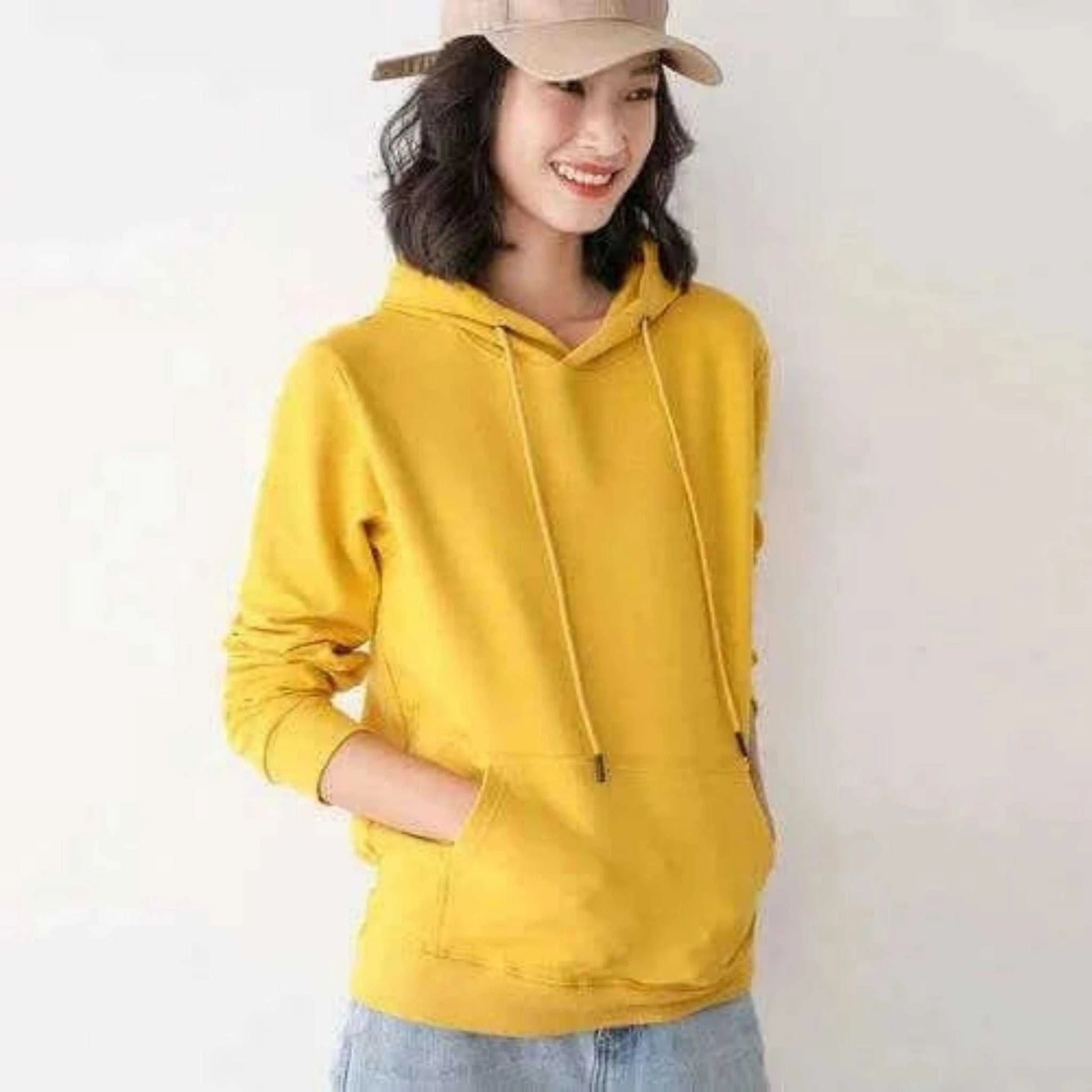 Ladies Hoodies-Women Hoodies 100% Cotton Spring Autumn Loose Long Sleeve.