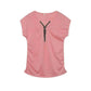 Short-Sleeved T-shirt Blouse with Chest Zipper.