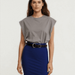 Simple Women's Blue Knee-Length Skirts For Commuting And Party Wear