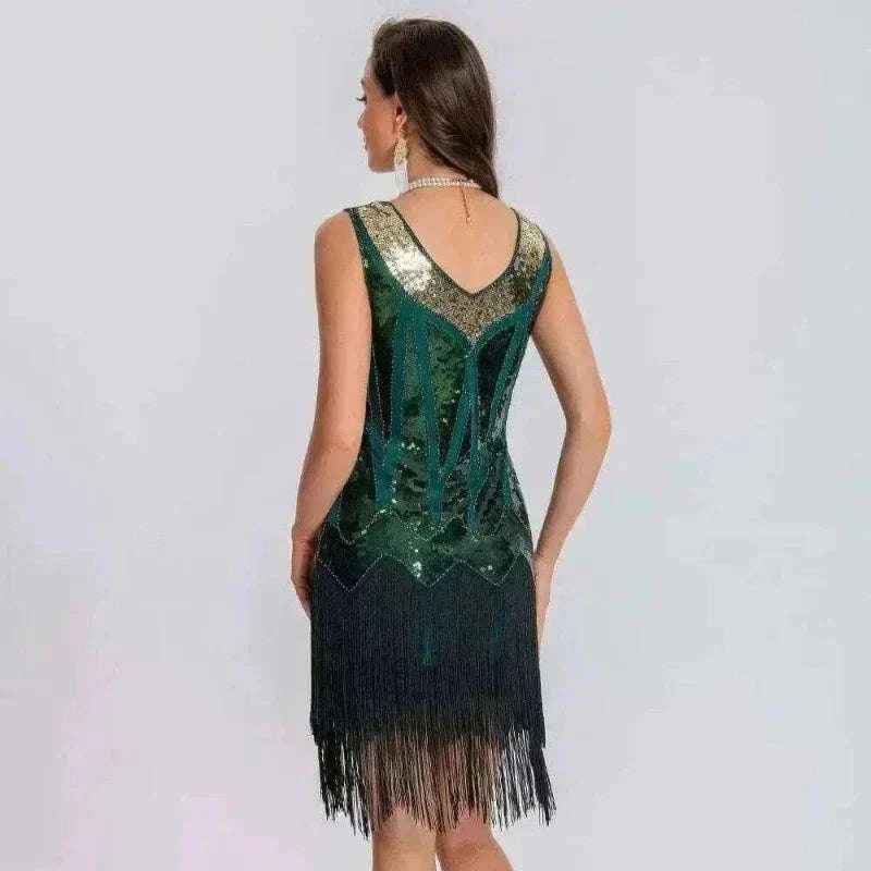  Summer Dress for Women Dark Green Back View Clothing Fashion