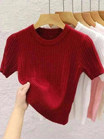AOSSVIAO Summer Knit T-Shirt for Women|