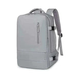 Travel Backpack Women Grey Large Capacity Waterproof Anti-Theft Casual Side View, travel bags for women