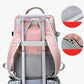 Travel Backpack Women Pink Large Capacity Waterproof Anti-Theft Casual Features, travel bags for women