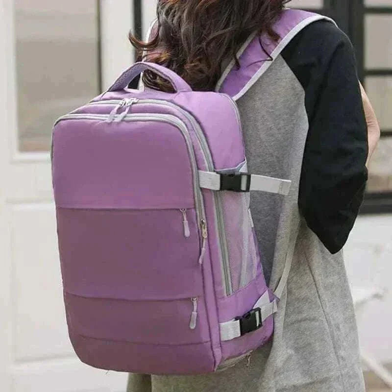 Travel Backpack Women Purple Large Capacity Waterproof Anti-Theft Casual, travel bags for women