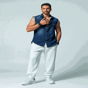 Tank Tops Blue Men Down Collar Tees , summer t-shirt for men