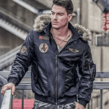 Buy Winter Jackets- Dapper Bomber Jacket with Faux Fur