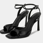 Elegant Ankle Strap High Heels Ladies Square Toe Fashion , Heels