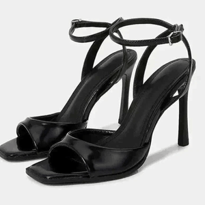 Elegant Ankle Strap High Heels Ladies Square Toe Fashion , Heels