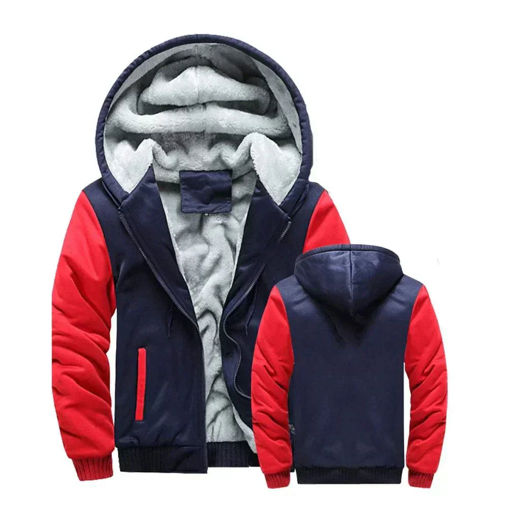  Realxizi Winter Navy Blue Red Men Jacket Casual Pose , Buy Winter Jackets