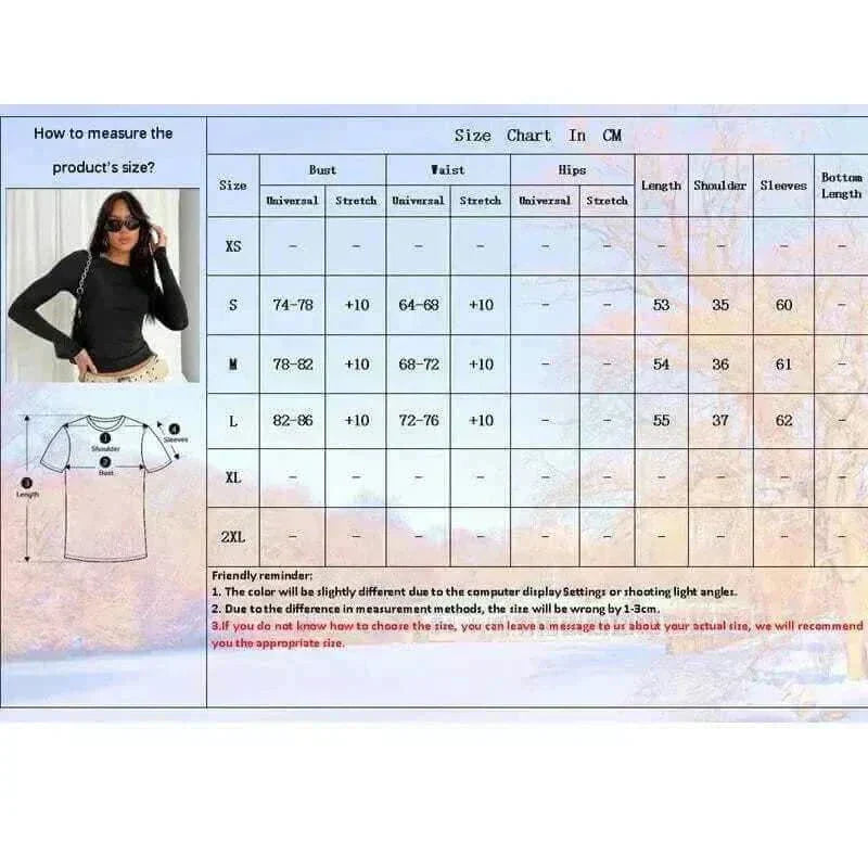 Woman Clothing Long Sleeve T-shirt Slim Fit , Going Out Tops